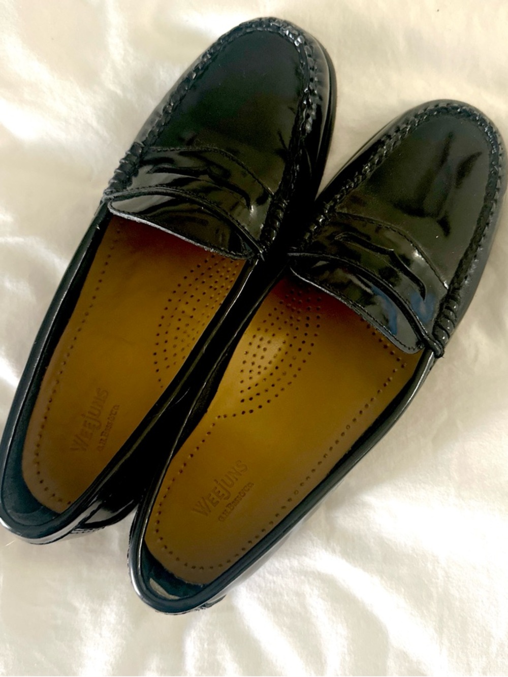 Women’s Black Patent Leather Penny Loafers
